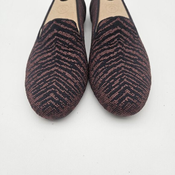 Rothys The Loafer Twilight Metallic Stripe Slip On Flats Womens Size 6.5 NEW - Picture 2 of 7